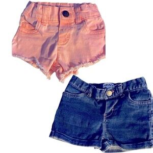 DKNY, Garanimals, Shorts, Denim, 2 Pair Bundle, Girls Jean shorts, Sz 12M